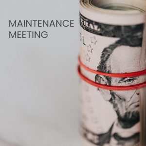 Financial Services: Maintenance Meeting